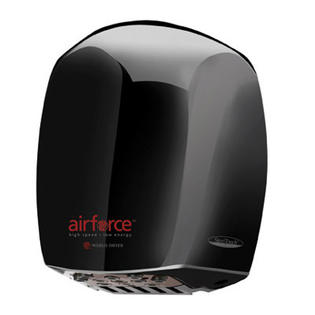 World Dryer Airforce Hi-Speed 110-120 Volt Hand Dryer in Black World Dryer Airforce Hi-Speed 110-120 Volt Hand Dryer in Black