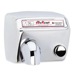World Dryer AirMax Heavy Duty 208-240 Volt Hand Dryer in Polished Stainless Steel World Dryer AirMax Heavy Duty 208-240 Volt Hand Dryer in Polished Stainless Steel