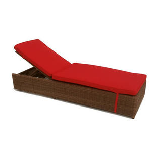 ElanaMar Designs Santa Barbara Chaise Lounge with Cushions - Fabric: Sunbrella Logo Red ElanaMar Designs Santa Barbara Chaise Lounge with Cushions - Fabric: Sunbrella Logo Red