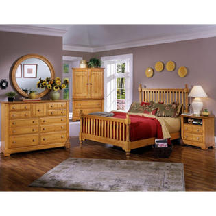 Vaughan-Bassett Cottage Slat Bed - Size: Queen, Finish: Oak Vaughan-Bassett Cottage Slat Bed - Size: Queen, Finish: Oak
