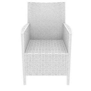 Compamia California Resin Wickerlook Chair - Finish: White (Set of 2) Compamia California Resin Wickerlook Chair - Finish: White (Set of 2)