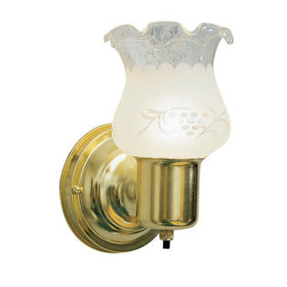 Sunset Lighting 1 Light Wall Sconce - Finish: Polished Brass Sunset Lighting 1 Light Wall Sconce - Finish: Polished Brass