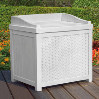 Suncast Resin Wicker Deck Box Suncast Resin Wicker Deck Box