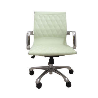 Woodstock Marketing Annie Mid-Back Executive Office Chair with Arms - Color: White Woodstock Marketing Annie Mid-Back Executive Office Chair with Arms - Color: White