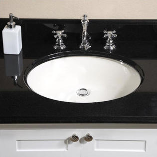 Empire Industries Lido Bathroom Vanity Top - Top Finish: Absolute Black, Bowl Configuration: No Bowl Empire Industries Lido Bathroom Vanity Top - Top Finish: Absolute Black, Bowl Configuration: No Bowl