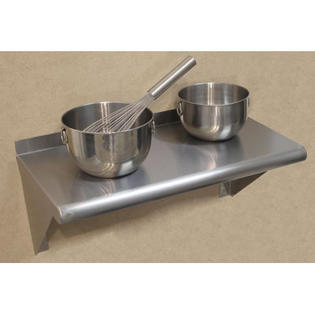 A-Line by Advance Tabco Stainless Steel Wall Mounted Shelf - Size: 10 A-Line by Advance Tabco Stainless Steel Wall Mounted Shelf - Size: 10