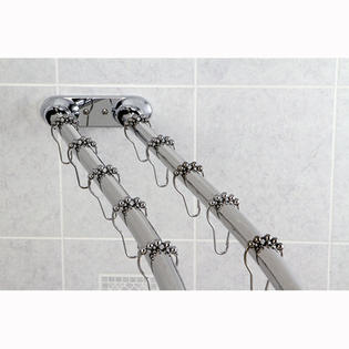 Kingston Brass Edenscape Double Curved Shower Curtain Rod - Finish: Polished Chrome Kingston Brass Edenscape Double Curved Shower Curtain Rod - Finish: Polished Chrome