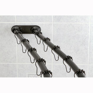 Kingston Brass Edenscape Double Curved Shower Curtain Rod - Finish: Oil Rubbed Bronze Kingston Brass Edenscape Double Curved Shower Curtain Rod - Finish: Oil Rubbed Bronze
