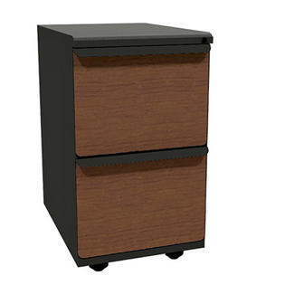 Marvel Office Furniture Zapf 2-Drawer Mobile Pedestal File Cabinet - Drawer Finish: Solar Oak Laminate, Base Finish: Pumice Marvel Office Furniture Zapf 2-Drawer Mobile Pedestal File Cabinet - Drawer Finish: Solar Oak Laminate, Base Finish: Pumice