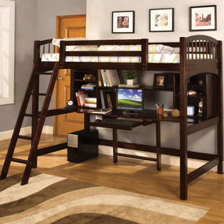Hokku Designs Alexis Twin Loft Bed with Desk and Bookshelves Hokku Designs Alexis Twin Loft Bed with Desk and Bookshelves