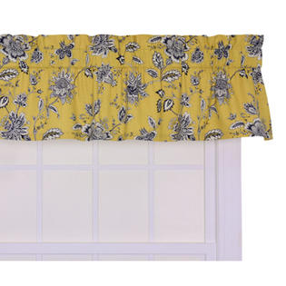 Ellis Curtain Jeanette Cotton Valance Window Curtain - Color: Yellow Ellis Curtain Jeanette Cotton Valance Window Curtain - Color: Yellow