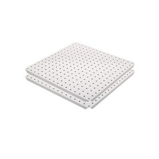 Alligator Board Metal Pegboard Panels with Flange in White Alligator Board Metal Pegboard Panels with Flange in White