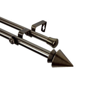 Rod Desyne Modern Cone Double Curtain Rod - Size: 48 Rod Desyne Modern Cone Double Curtain Rod - Size: 48