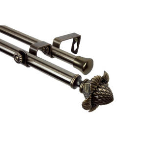 Rod Desyne Modern Bloom Double Curtain Rod - Size: 28 Rod Desyne Modern Bloom Double Curtain Rod - Size: 28