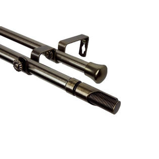 Rod Desyne Modern Bolt Double Curtain Rod - Size: 66 Rod Desyne Modern Bolt Double Curtain Rod - Size: 66