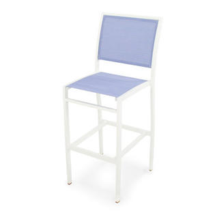 Polywood Bayline™ Bar Side Chair - Finish / Color: Satin White / Poolside Polywood Bayline™ Bar Side Chair - Finish / Color: Satin White / Poolside