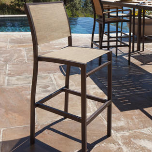 Polywood Bayline™ Bar Side Chair - Finish / Color: Textured Bronze / Burlap Polywood Bayline™ Bar Side Chair - Finish / Color: Textured Bronze / Burlap