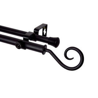Rod Desyne Modern Curl Double Curtain Rod - Size: 66 Rod Desyne Modern Curl Double Curtain Rod - Size: 66