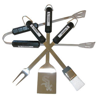 Siskiyou Products MLB 4-Piece BBQ Grill Tool Set - MLB Team: Chicago White Sox Siskiyou Products MLB 4-Piece BBQ Grill Tool Set - MLB Team: Chicago White Sox