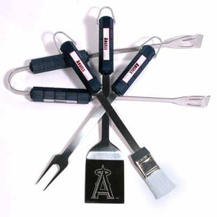 Siskiyou Products MLB 4-Piece BBQ Grill Tool Set - MLB Team: Los Angeles Angels of Aneheim Siskiyou Products MLB 4-Piece BBQ Grill Tool Set - MLB Team: Los Angeles Angels of Aneheim
