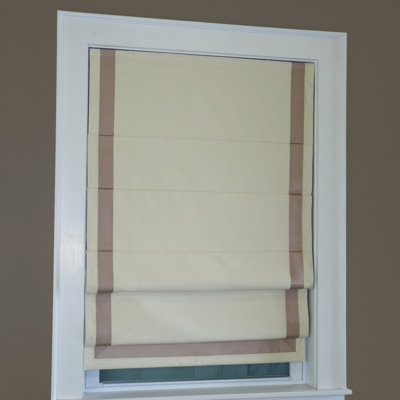 UPC 782776010277 product image for Deluxe Thermal Blackout Cordless Roman Shade with Ribbon Border - Size: 36x64