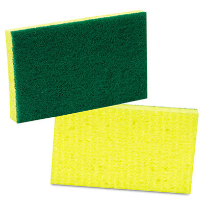 3M Scotch-Brite Medium-Duty Scrubbing Sponge, 3-1/2 x 6-1/4, Yellow/Green,20/Carton at Sears.com