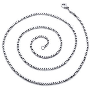 Oravo 2mm Stainless Steel Box Chain Necklace - Size: 30 Oravo 2mm Stainless Steel Box Chain Necklace - Size: 30