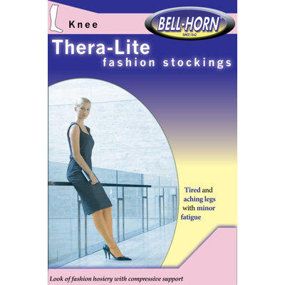 Bell-Horn TheraLite 9-15mmHg Knee-high Close Toe Stocking in Beige - Size: Large Bell-Horn TheraLite 9-15mmHg Knee-high Close Toe Stocking in Beige - Size: Large