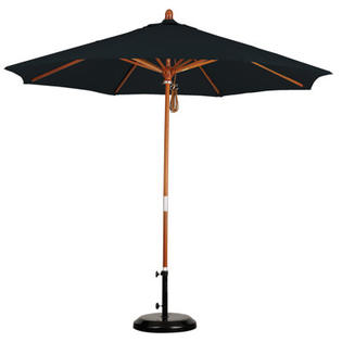 California Umbrella 9' Wood Market Umbrella - Fabric: Sunbrella A Pacific Blue California Umbrella 9' Wood Market Umbrella - Fabric: Sunbrella A Pacific Blue