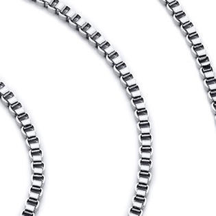 Oravo 3mm Stainless Steel Box Chain Necklace - Size: 26 Oravo 3mm Stainless Steel Box Chain Necklace - Size: 26