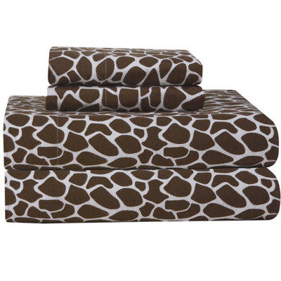 Pointehaven Heavy Weight Giraffe Flannel Sheet Set - Size: Full Pointehaven Heavy Weight Giraffe Flannel Sheet Set - Size: Full