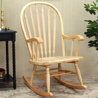 Carolina Cottage Windsor Rocking Chair - Finish: Natural Carolina Cottage Windsor Rocking Chair - Finish: Natural
