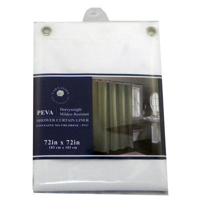 Carnation Home Fashions PEVA Shower Curtain Liner - Color: Frosty Clear Carnation Home Fashions PEVA Shower Curtain Liner - Color: Frosty Clear