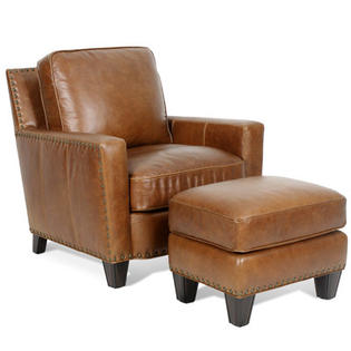 Palatial Furniture Alvardo Leather Arm Chair and Ottoman Palatial Furniture Alvardo Leather Arm Chair and Ottoman
