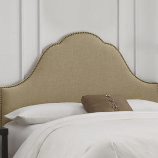 Skyline Furniture Nail Button Arch Upholstered Headboard - Size: King, Finish: Sandstone Skyline Furniture Nail Button Arch Upholstered Headboard - Size: King, Finish: Sandstone