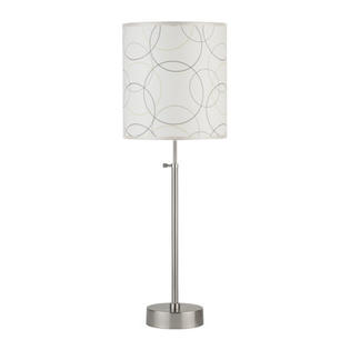 Lights Up! Cancan 2 Adjustable Table Lamp - Finish: Brushed Nickel, Shade Color: Gold Organza Lights Up! Cancan 2 Adjustable Table Lamp - Finish: Brushed Nickel, Shade Color: Gold Organza