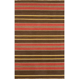 Continental Rug Company City Stripes Brown Rug - Rug Size: 8' x 11' Continental Rug Company City Stripes Brown Rug - Rug Size: 8' x 11'