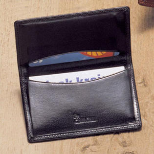 Winn International High Polished Leather Business Card Case - Color: Reddish Tan Winn International High Polished Leather Business Card Case - Color: Reddish Tan