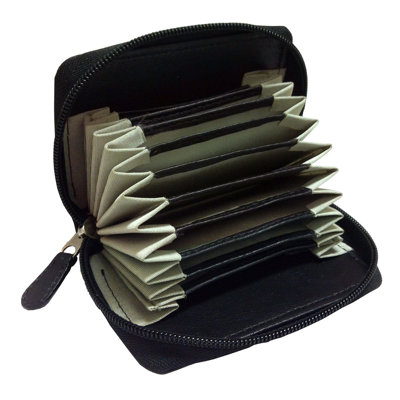 UPC 766913002288 product image for Cowhide Napa Leather Zip-Around Card Holder - Color: Purple | upcitemdb.com