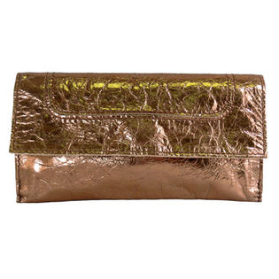 Latico Leathers Art Tina Foil Clutch - Color: Brown Latico Leathers Art Tina Foil Clutch - Color: Brown