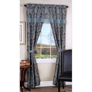 Achim Importing Co Logan Rod Pocket Curtain Panel Pair - Color: Ice Blue, Size: 55 Achim Importing Co Logan Rod Pocket Curtain Panel Pair - Color: Ice Blue, Size: 55