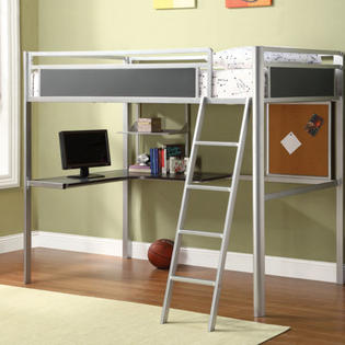 Hokku Designs Apollo Twin Loft Bed with Desk and Bookshelves Hokku Designs Apollo Twin Loft Bed with Desk and Bookshelves