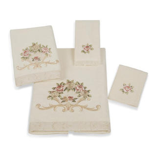 Avanti Linens Rose Fan 4 Piece Towel Set Avanti Linens Rose Fan 4 Piece Towel Set