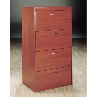 High Point Furniture Quick Ship: Hyperwork Four-Drawer Lateral File - Finish: Windsor Cherry, Pull: Chrome at Sears.com