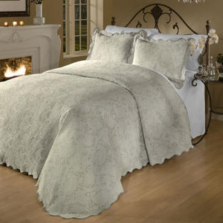 Roycroft Portuguese Prada Matelasse Bedspread Set - Color: White, Size: Queen Roycroft Portuguese Prada Matelasse Bedspread Set - Color: White, Size: Queen
