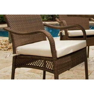 Hospitality Rattan Grenada Patio Dining Arm Chair Cushion - Color: Canvas Canvas Hospitality Rattan Grenada Patio Dining Arm Chair Cushion - Color: Canvas Canvas