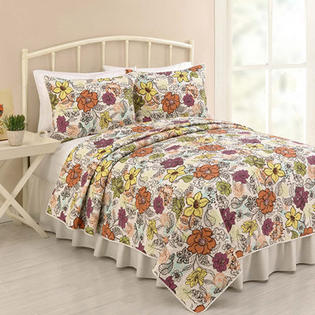 Peking Handicraft Ginger 3 Piece Quilt Set - Size: Full/Queen Peking Handicraft Ginger 3 Piece Quilt Set - Size: Full/Queen