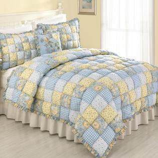 Peking Handicraft Joan 3 Piece Puff Quilt Set - Size: Full/Queen Peking Handicraft Joan 3 Piece Puff Quilt Set - Size: Full/Queen
