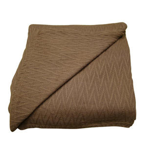 Textiles Plus Inc. 100 % Cotton Herringbone Thermal Blanket - Size: Full/Queen, Color: Chocolate Textiles Plus Inc. 100 % Cotton Herringbone Thermal Blanket - Size: Full/Queen, Color: Chocolate