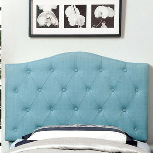 EnitialLab Marina Upholstered Headboard - Size: Full / Queen, Color: Green EnitialLab Marina Upholstered Headboard - Size: Full / Queen, Color: Green